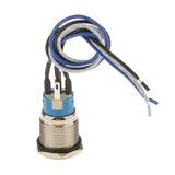 Maxbell 12V 19mm Latching LED Metal Push Button Panel Switch Waterproof Pattern 1