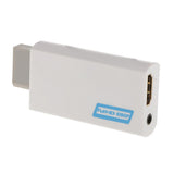 Maxbell 3.5mm Audio Video Converter Adapter 1080P HD Upscaling for Wii to HDMI White