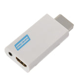 Maxbell 3.5mm Audio Video Converter Adapter 1080P HD Upscaling for Wii to HDMI White