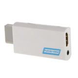 Maxbell 3.5mm Audio Video Converter Adapter 1080P HD Upscaling for Wii to HDMI White