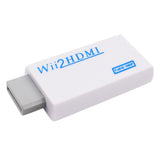 Maxbell 3.5mm Audio Video Converter Adapter 1080P HD Upscaling for Wii to HDMI White