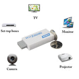 Maxbell 3.5mm Audio Video Converter Adapter 1080P HD Upscaling for Wii to HDMI White