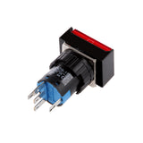 Maxbell 12V 24x19mm Red Push Button Switch LED Light Reset for Electric Circuits