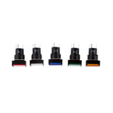 Maxbell 12V 24x19mm Red Push Button Switch LED Light Reset for Electric Circuits