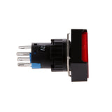Maxbell 12V 24x19mm Red Push Button Switch LED Light Reset for Electric Circuits