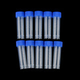 Maxbell 10pcs 5ml Plastic Graduated Cryovial Test Tube Sample with Screw Cap