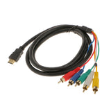 Maxbell HDMI to 5 RCA RGB Audio Stereo AV Component Card Computer Adaptor Cable 1.5m