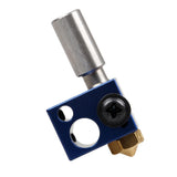 Maxbell High Temp 3D Printer Integrated Feeding Nozzle Single Head 0.3mm/1.75mm, Heat Block Blue