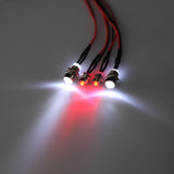 Maxbell 4 LED Upgrade Parts 5mm 3mm 2 Color LED Headlight Set for HSP RC Cars Buggy