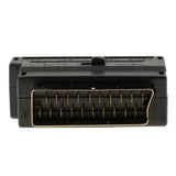 Maxbell Scart to 3 RCA Switch, Gold Plated Mini Scart Plug In & Out to Triple 3 x RCA Phono Video/Audio Adapter Box Switchable Composite Lead Switch