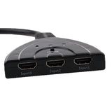Maxbell Splitter Hub，3 Port HDMI 4K*2K 3D Switcher Splitter Hub Box Pigtail Cable for HDTV Xbox 360 PS3