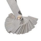 Maxbell 55 Whitworth & 60 Metric Thread Pitch Gauge Checker Measuring for External & Internal Threads Stainless Steel Handy