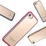 Maxbell Slim Clear Soft TPU Transparent Case Cover Skin for iPhone 7 Plus Sliver