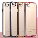 Maxbell Slim Clear Soft TPU Transparent Case Cover Skin for iPhone 7 Plus Sliver