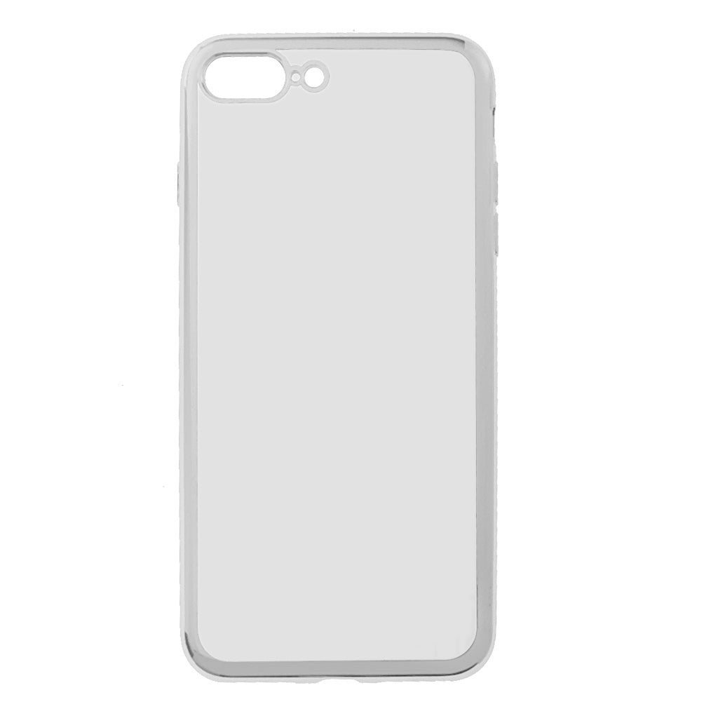 Maxbell Slim Clear Soft TPU Transparent Case Cover Skin for iPhone 7 Plus Sliver