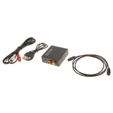 Maxbell Digital Optical Coaxial S/PDIF TOSLINK to Analog RCA R/L Audio Converter USB