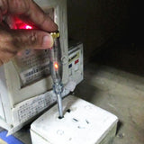 Maxbell Clear Plastic Nonslip Handle Slotted Tip Voltage Test Pencil AC 100-500V