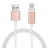Maxbell Magnetic Cable Micro USB Cable Wire Metal Charger Data Charging For Type-c Rose Gold