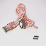 Maxbell Magnetic Cable Micro USB Cable Wire Metal Charger Data Charging For Type-c Rose Gold