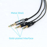 Maxbell 3.5mm to 2.5mm Cable with Mic Replacement for Sol Republic Headphone Black