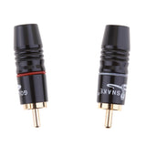 Maxbell 2X Copper AV RCA Plug Audio Cable Male Connector Gold Plated Hi-Fi Loud