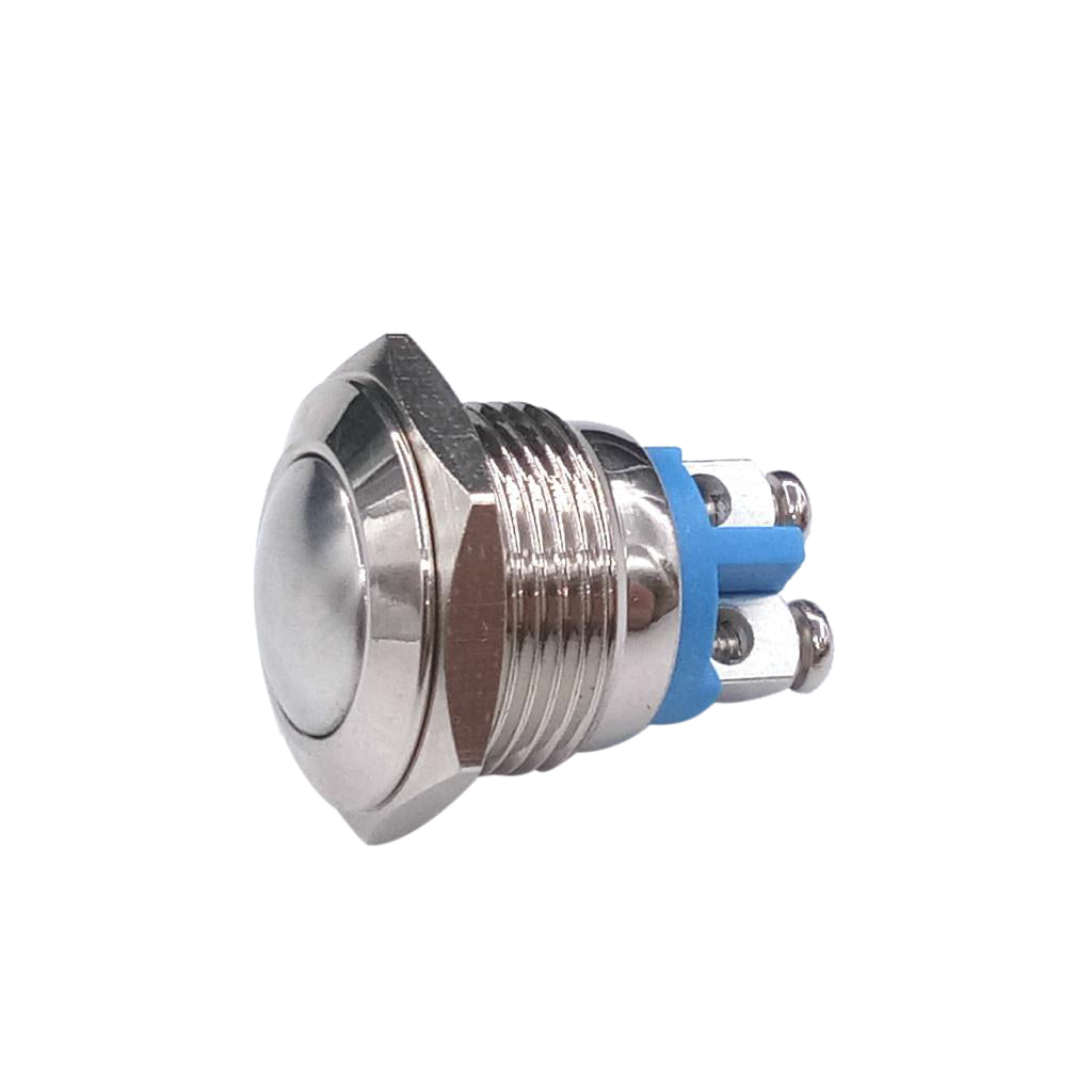Maxbell 16mm 5/8" Metal Momentary Push Button Switch 3A/250V AC SPST 1NO Industrial Car Switch