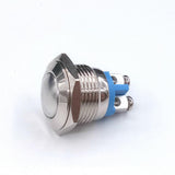 Maxbell 16mm 5/8" Metal Momentary Push Button Switch 3A/250V AC SPST 1NO Industrial Car Switch