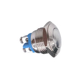 Maxbell 16mm 5/8" Metal Momentary Push Button Switch 3A/250V AC SPST 1NO Industrial Car Switch