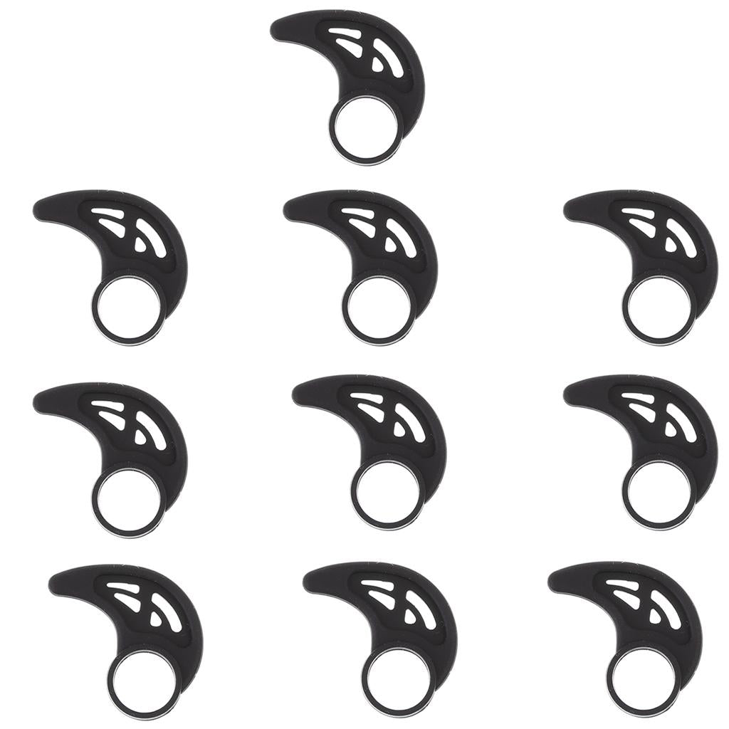 Maxbell 10 Pieces Horn Shaped Sports Earbud Earhook Loop Clip for Earphone Headset