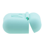 Maxbell Wireless Earphone Case Accessories, Silicone Protective Cover + Key Ring Clasp Set for Apple Airpods Teal