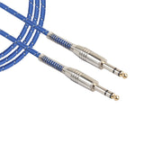 Max Bass Guitar 6.35mm Stereo Male to Male Audio Cable Nylon Braided Cord 1.8m