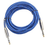 Max Bass Guitar 6.35mm Stereo Male to Male Audio Cable Nylon Braided Cord 5m