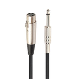 Maxbell XLR 3Pin Female to 1/4 6.35mm Mono Male Plug Audio Microphone Cable 1.8m