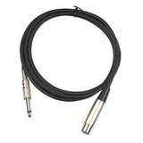 Maxbell XLR 3Pin Female to 1/4 6.35mm Mono Male Plug Audio Microphone Cable 1.8m