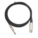 Maxbell XLR 3Pin Female to 1/4 6.35mm Mono Male Plug Audio Microphone Cable 1.8m