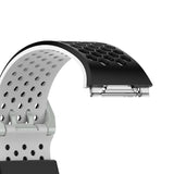 Maxbell Soft Silicone Strap Band Sport Bracelet for Ionic Smart Watch Black-White