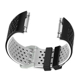 Maxbell Soft Silicone Strap Band Sport Bracelet for Ionic Smart Watch Black-White
