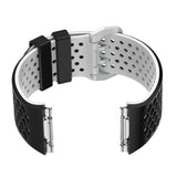 Maxbell Soft Silicone Strap Band Sport Bracelet for Ionic Smart Watch Black-White