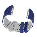 Maxbell Soft Silicone Strap Band Sport Bracelet for Ionic Smart Watch Blue-White