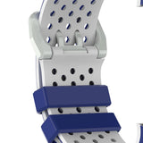 Maxbell Soft Silicone Strap Band Sport Bracelet for Ionic Smart Watch Blue-White