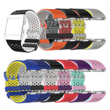 Maxbell Soft Silicone Strap Band Sport Bracelet for Ionic Smart Watch Blue-White