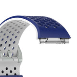 Maxbell Soft Silicone Strap Band Sport Bracelet for Ionic Smart Watch Blue-White