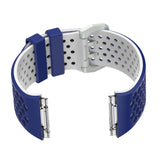 Maxbell Soft Silicone Strap Band Sport Bracelet for Ionic Smart Watch Blue-White