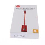 Max Aluminium USB Type C Male to HDMI 1080P HD HDTV Convert Cable Adapter Red