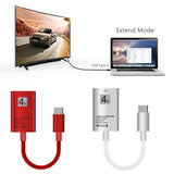Max Aluminium USB Type C Male to HDMI 1080P HD HDTV Convert Cable Adapter Red