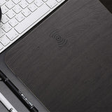 Maxbell QI Wireless Fast Charger Mouse Pad for iPhone X 8 7 Plus Galaxy S7/S8+ Brown