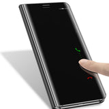 Max Slim Plated Mirror Smart View Flip Phone Case Cover For Samsung S9 plus