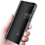 Max Slim Plated Mirror Smart View Flip Phone Case Cover For Samsung S9 plus