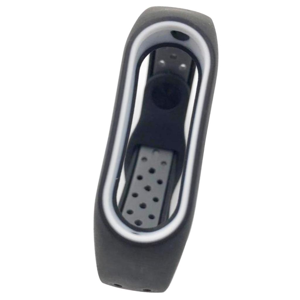 Max Silicone Wrist Strap Wristband Bracelet for Xiaomi Mi Band2 grey and black