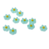 Max 10pcs Cut Daisy Flower Charms for cell phone decorations, clothes blue